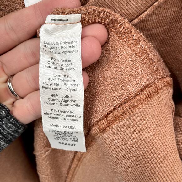 MICHAEL STARS NWT Camila V Neck Sweatshirt in Terracotta // XL - Picture 11 of 13